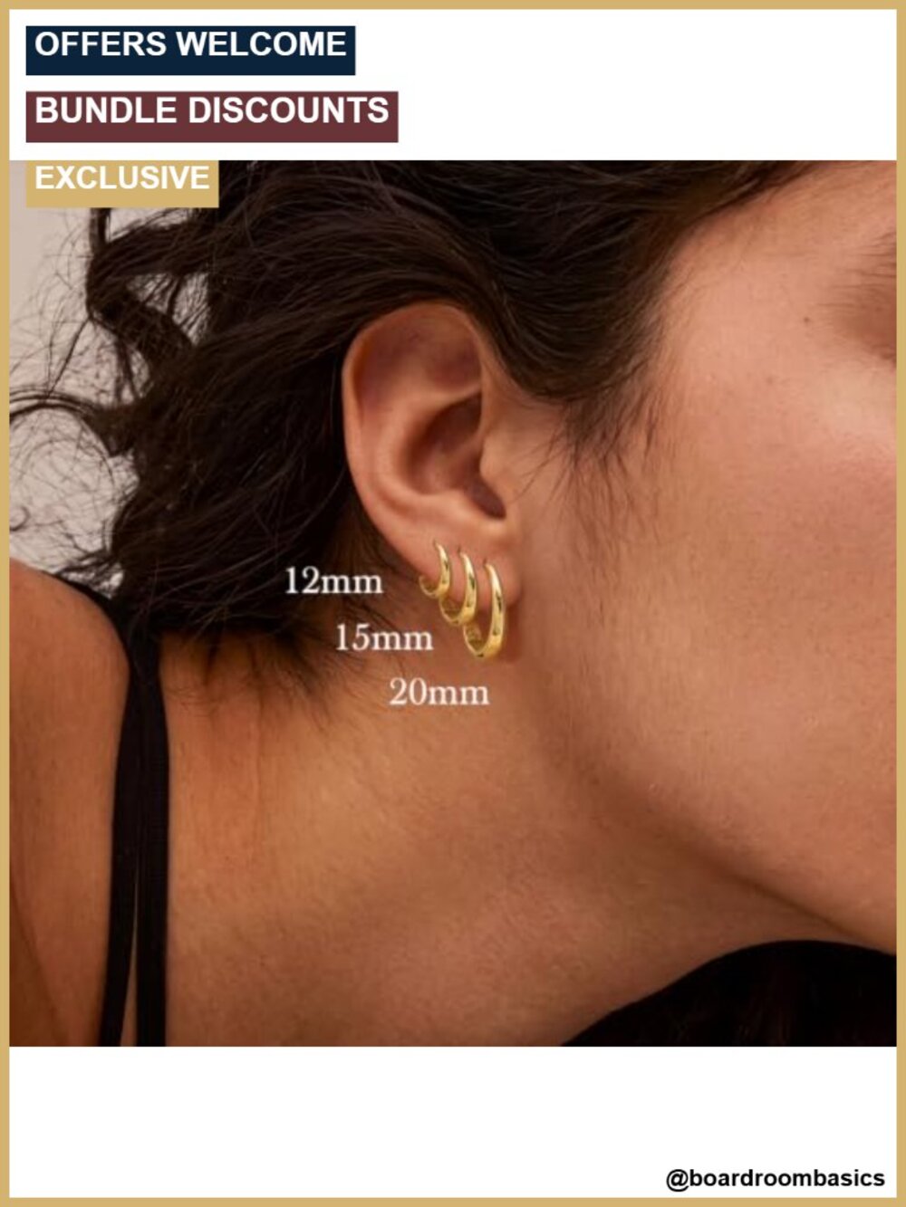 14K Gold Plated Hoop Earrings for Women Small Huggie Gold Earrings - Picture 2 of 6